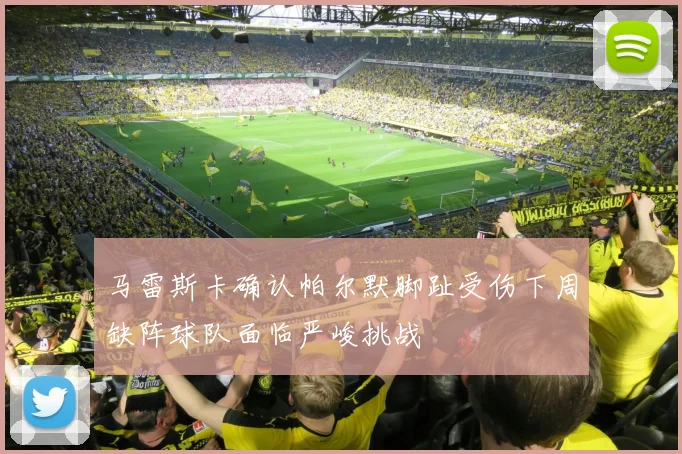 马雷斯卡确认帕尔默脚趾受伤下周缺阵球队面临严峻挑战